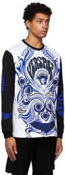 Versace White & Black Medusa Music Long Sleeve T-Shirt