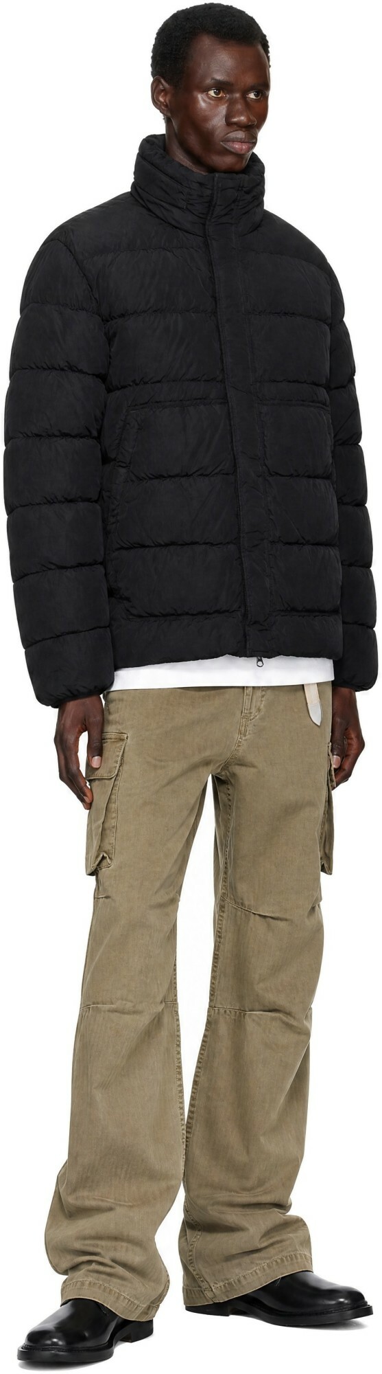 C.P. Company Black Chrome-R Hooded Goggle Lens Down Jacket