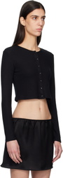 LESET Black Lauren Crop II Cardigan