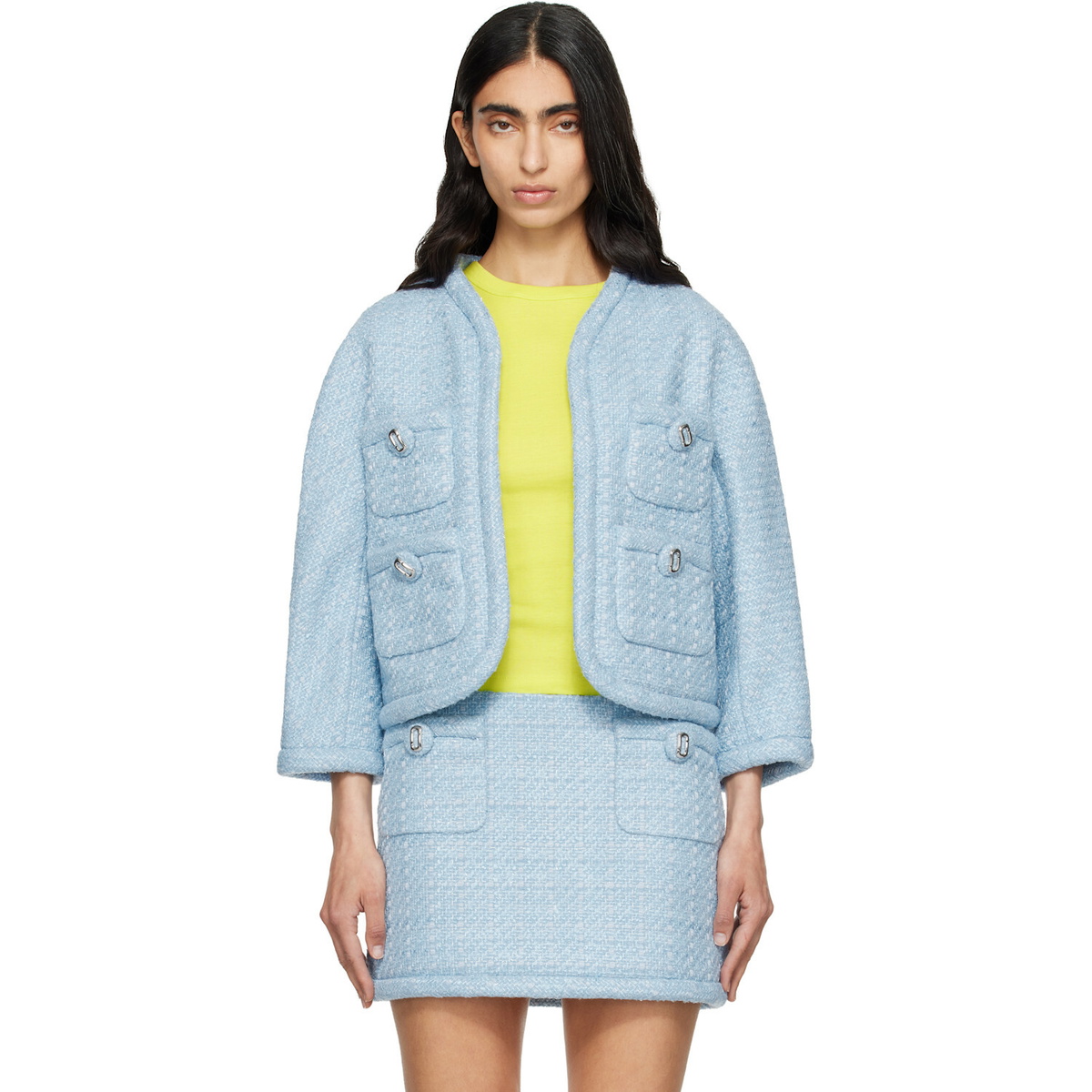 Marc Jacobs Blue 'Pop J Marc' Tweed Jacket