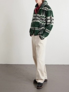Polo Ralph Lauren - Shawl-Collar Checked Woven Zip-Up Cardigan - Green