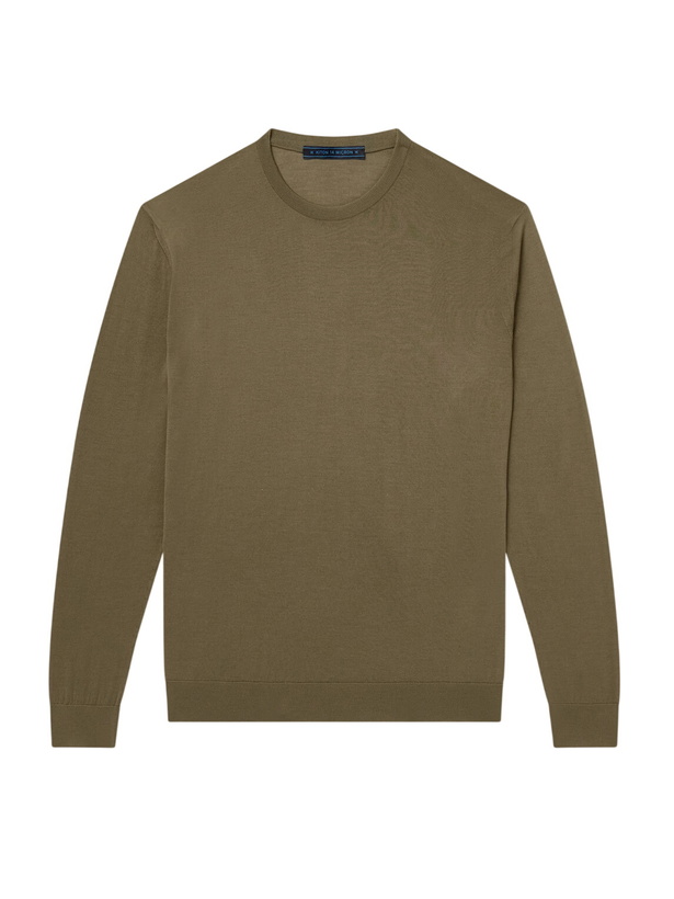 Photo: Kiton - Wool Knit Sweater - Green