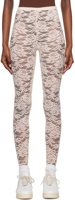 Photo: We11done Beige Flower Tights