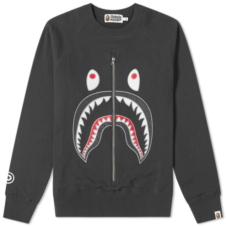 Photo: A Bathing Ape Applique Shark Crew Sweat