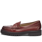Bass Weejuns Men's Larson 90s Cactus Leather Loafer in Burgundy