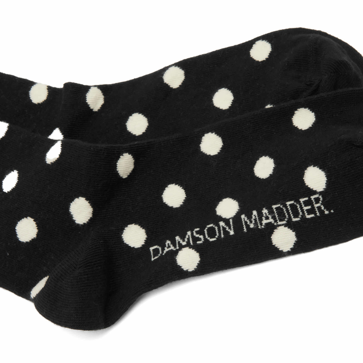 Damson Madder Women's Knee High Polka Dot Socks in Black 