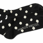 Damson Madder Women's Knee High Polka Dot Socks in Black 