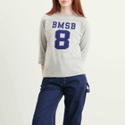 Beams Boy Women's 3/4 Sleeve Football T-Shirt in Grey