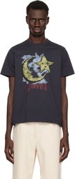 GANNI Black Basic Jersey Moonlight Relaxed T-shirt