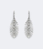 Kamyen Candy Crush Feather 18kt white gold drop earrings with diamonds