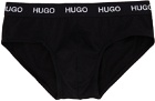 Hugo Three-Pack Black Jersey Briefs
