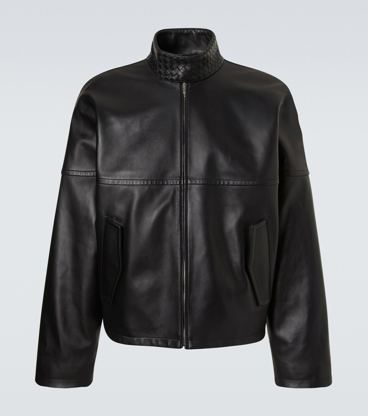 Bottega Veneta Intrecciato leather blouson jacket