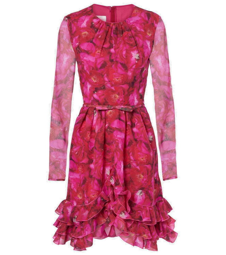 Photo: Giambattista Valli Rose Mania silk georgette minidress
