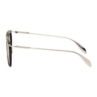 Alexander McQueen Black and Silver Square Sunglasses