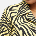 KITRI Women's Frankie Zebra Print Twill Jacket in Yellow