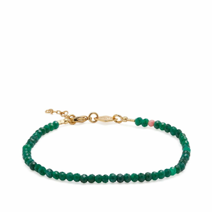Photo: Anni Lu Women's Tan Line Bracelet in Green Jade 