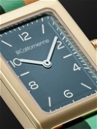 laCalifornienne - Daybreak 24mm Gold-Plated and Leather Watch, Ref. No. DB-12 YG FERN
