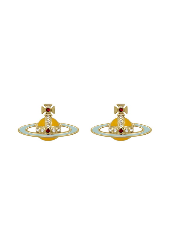 Photo: Vivienne Westwood Small Neo Bas Relief orb Stud Earrings - Multicoloured - One Size