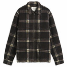 Foret Men's Cabin Fleece Jacket in Brown/Check