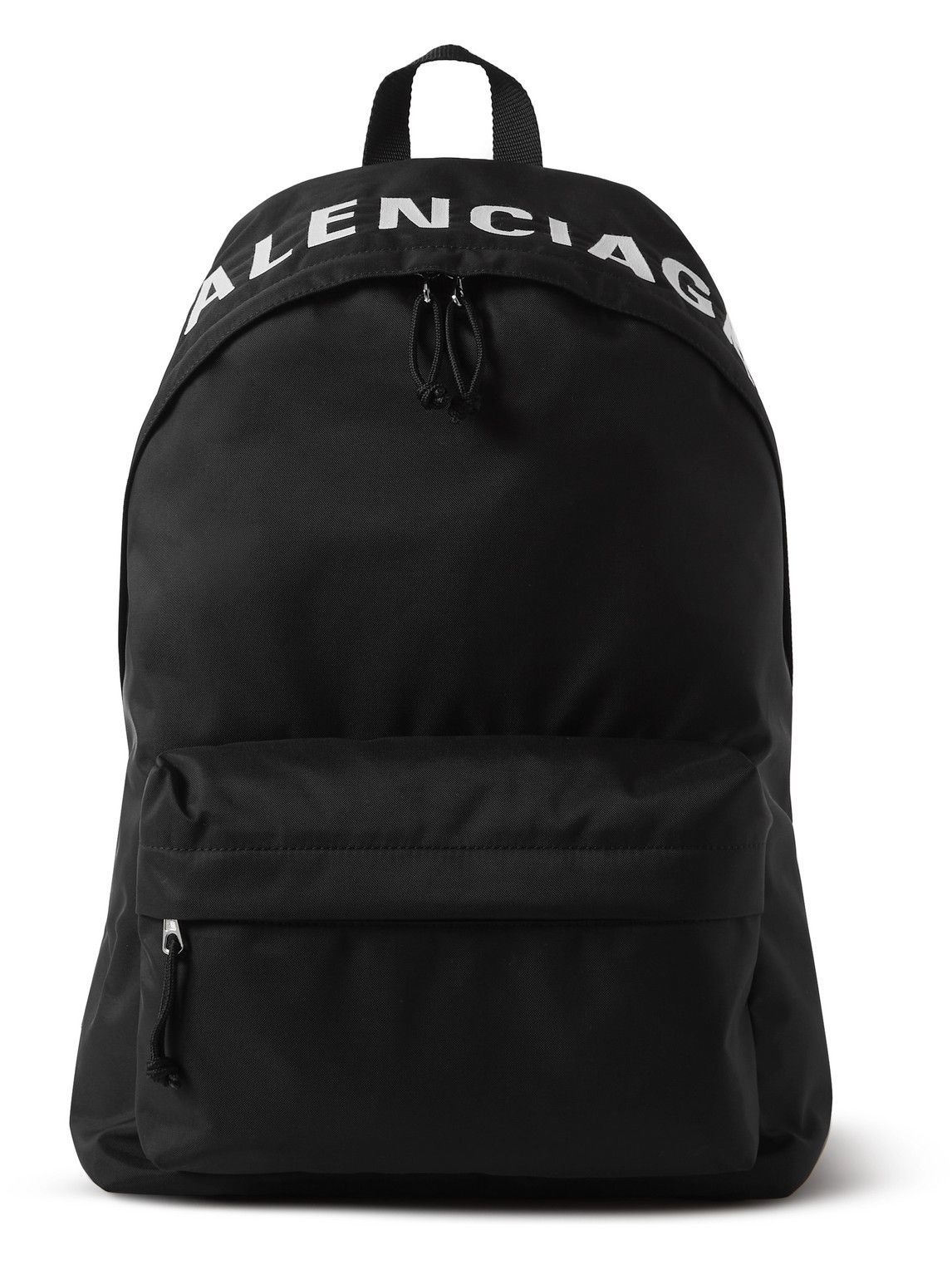 Balenciaga Wheel Logo-embroidered Nylon Camera Bag In Black