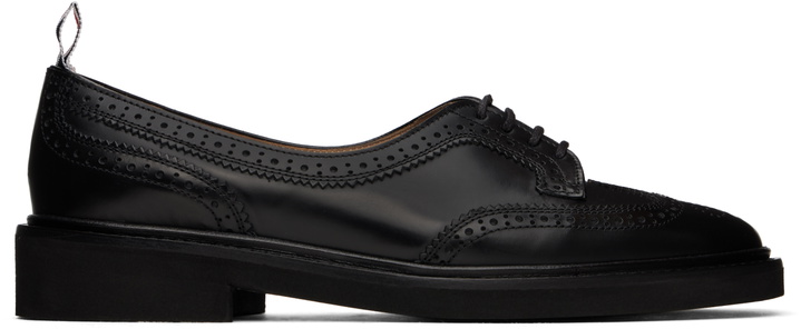 Photo: Thom Browne Black Low Throat Wingtip Derbys