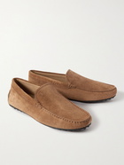 Tod's - Pantofola City Gommino Suede Driving Shoes - Brown