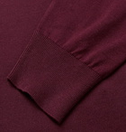 Brunello Cucinelli - Knitted Cotton Polo Shirt - Burgundy