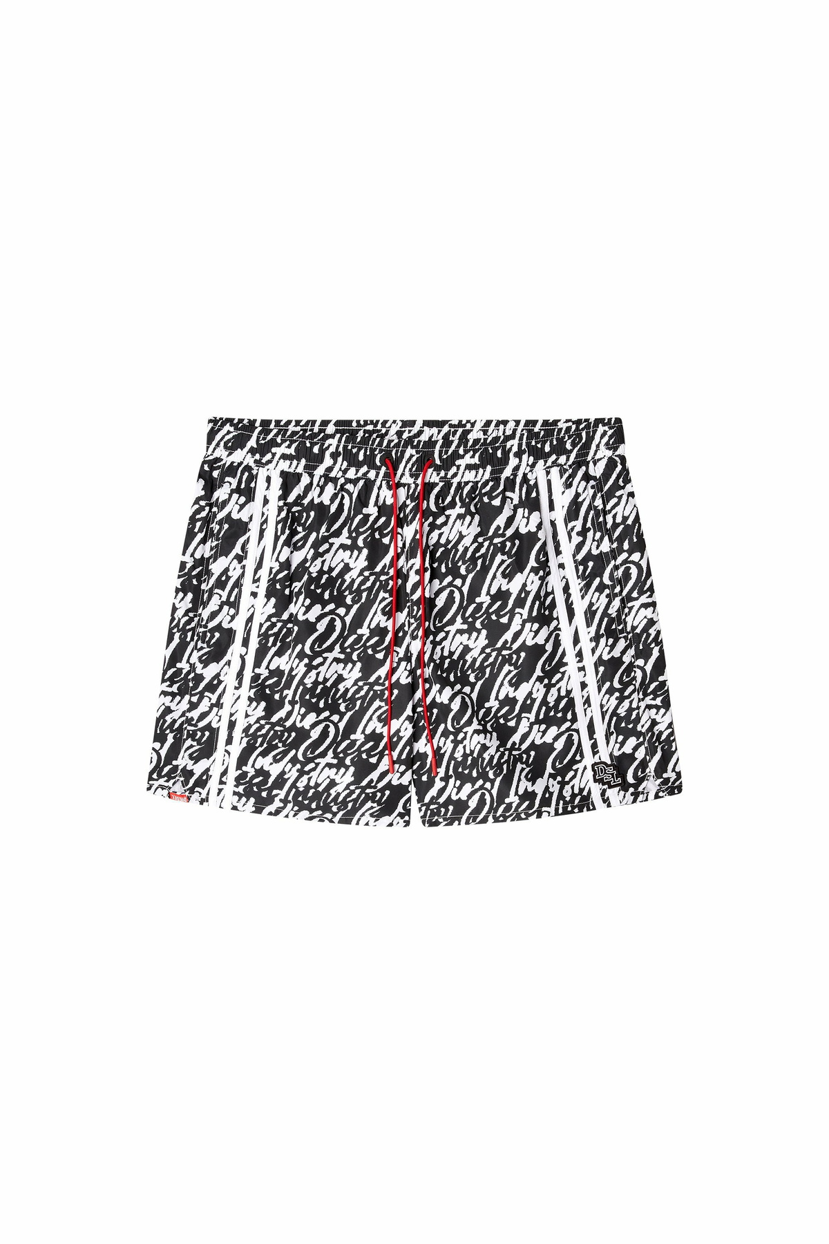 Diesel Swim shorts with all-over logo print - Swim shorts Mens in Black