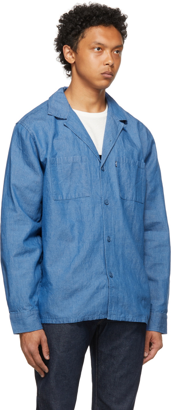 Levi's Made & Crafted Blue PKT Camp Shirt Levis Made and Crafted