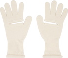 ISSEY MIYAKE Off-White Chunky Wool ACC Gloves