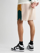 Rhude - Straight-Leg Logo-Embroidered Cotton-Jersey Drawstring Shorts - Neutrals
