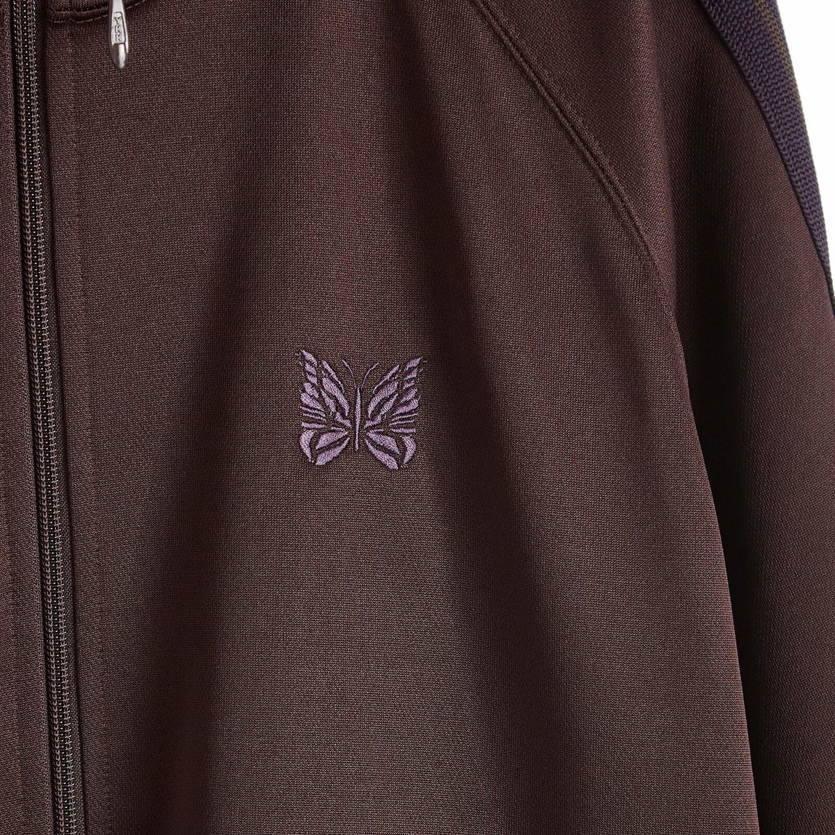 Needles Poly Smooth Track Jacket in Dark Brown