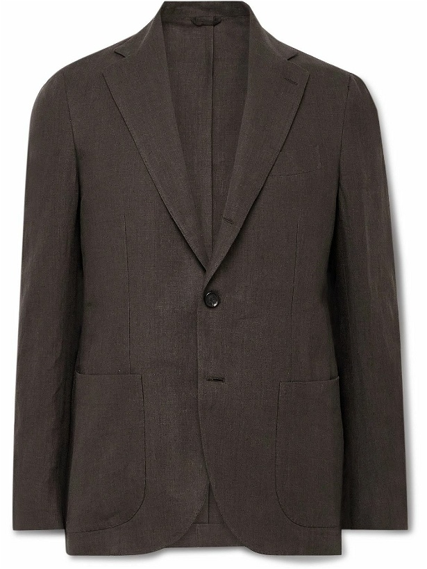 Photo: De Petrillo - Linen Suit Jacket - Brown