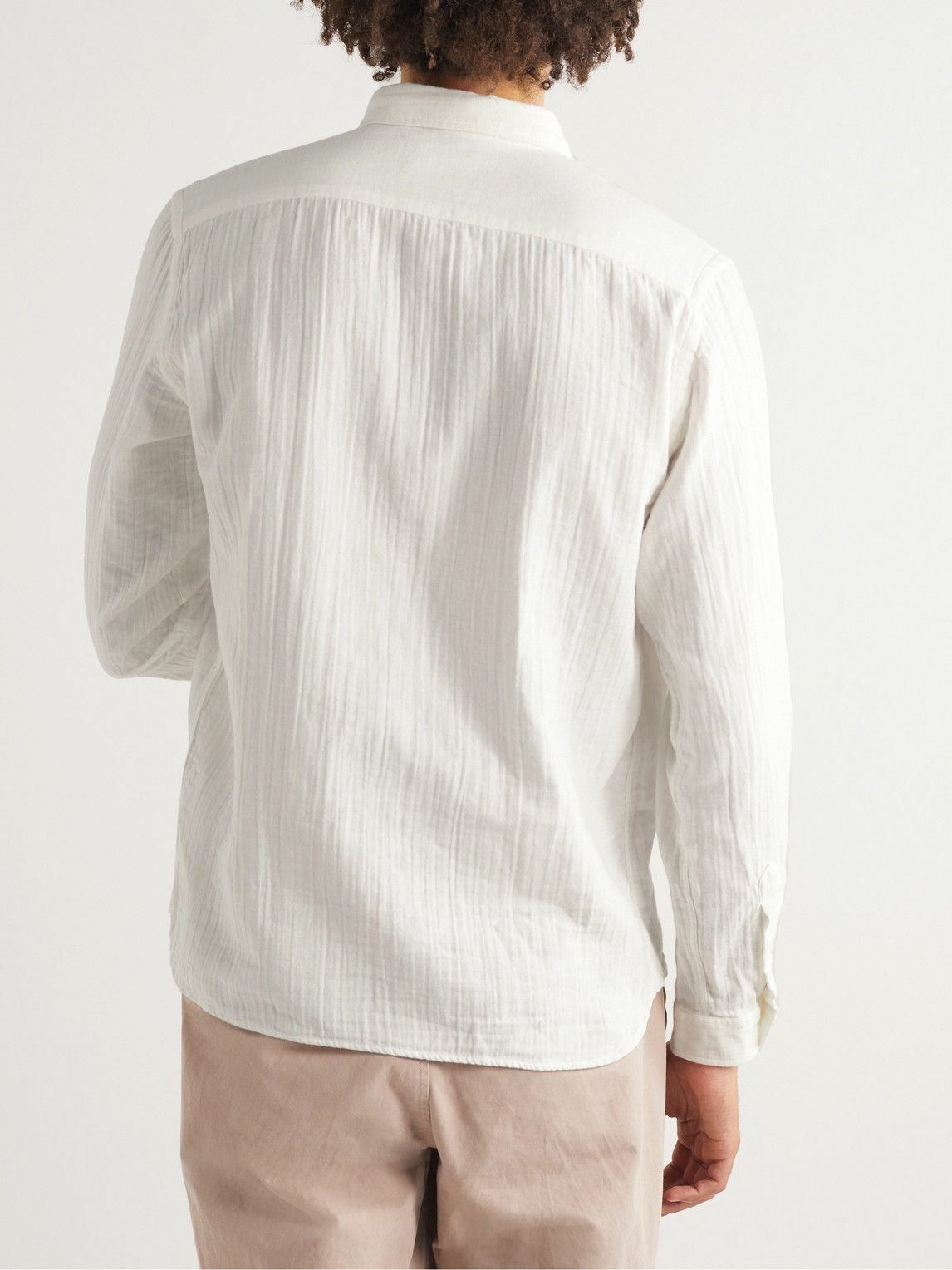 La Paz - Button-Down Collar Cotton-Flannel Shirt - Neutrals