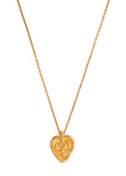 Valentino Fil Perdu Heart Pendant Necklace - Brass - One Size
