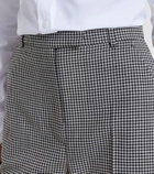 McQueen Gingham wool wide-leg pants