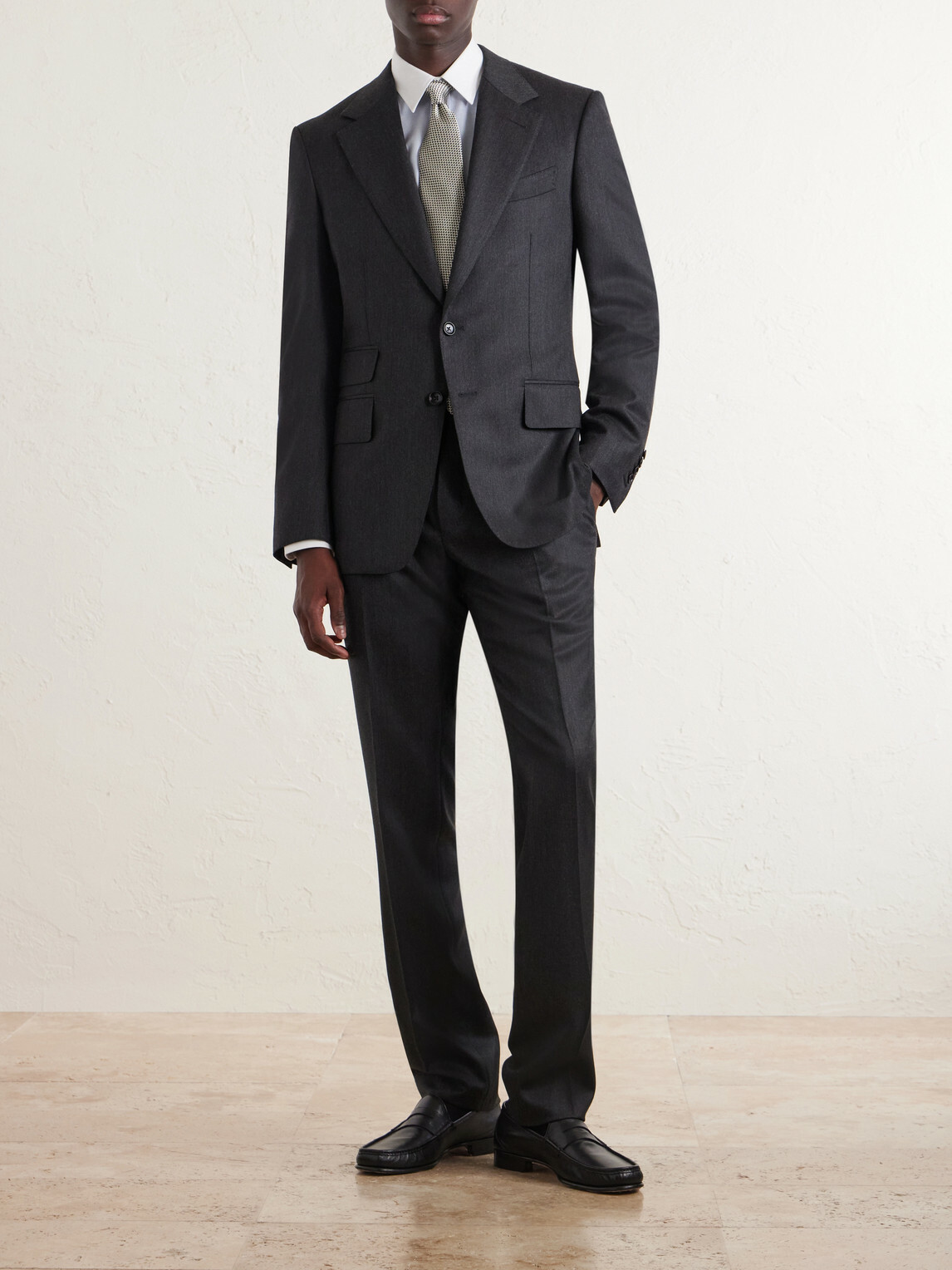 TOM FORD - Shelton Wool-Twill Suit Jacket - Gray