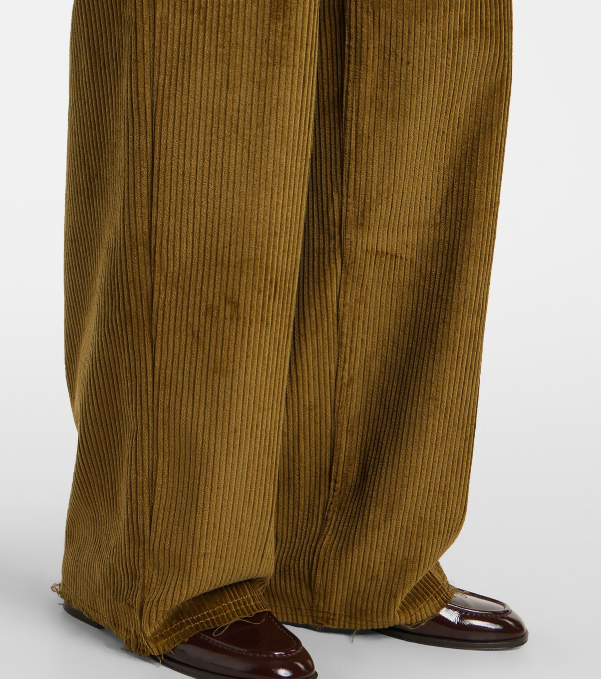 Ami Paris Cotton corduroy wide-leg pants