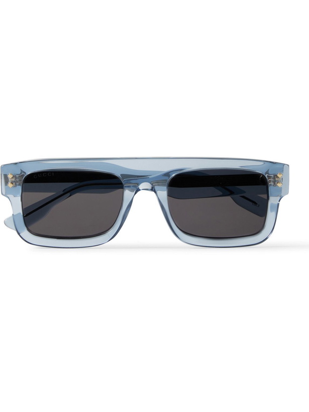 Photo: Gucci Eyewear - Rectanglar-Frame Acetate Sunglasses