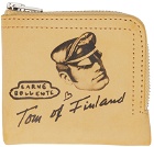 Carne Bollente SSENSE Exclusive Beige Tom of Finland Edition Leather Wallet