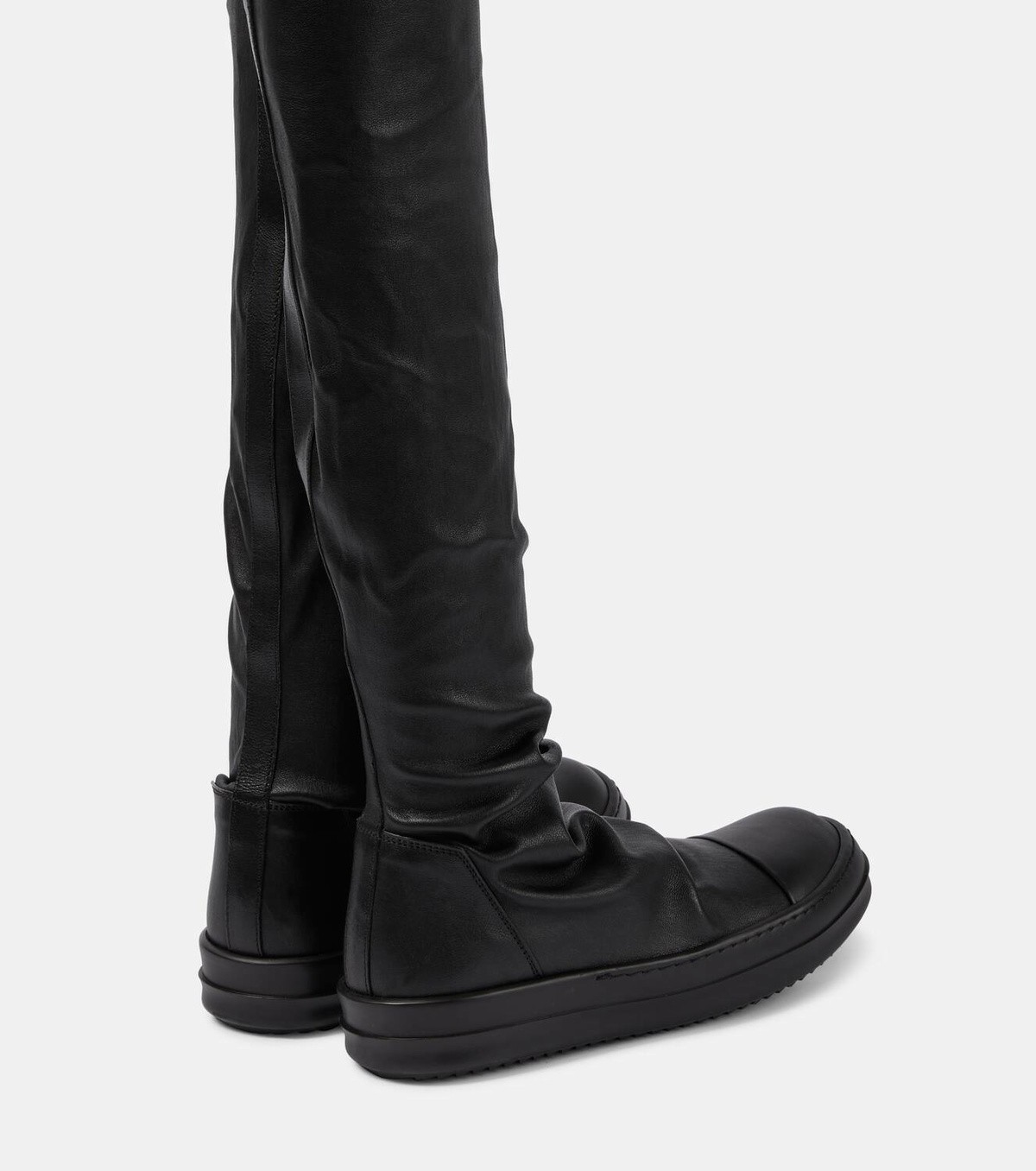 【Rick Owens DRKSHDW】Hollywood Knee High Stocking Sneaks Rick Owens Stocking Sneaks knee-high leather sneakers Rick Owens