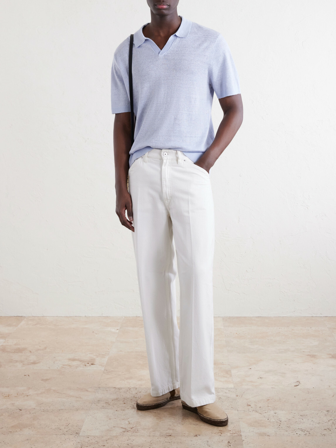 Onia - Johnny Linen Polo Shirt - Blue