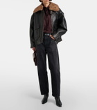 Citizens of Humanity Santiago shearling-trimmed leather jacket