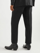 TOM FORD - Cooper Straight-Leg Checked Wool, Mohair and Cashmere-Blend Suit Trousers - Gray