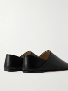 LOEWE - Toy Collapsible-Heel Leather Slippers - Black