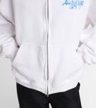 Balenciaga Logo cotton jersey zip-up hoodie