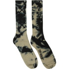 Off-White Grey and Black Tie-Dye Arrows Socks
