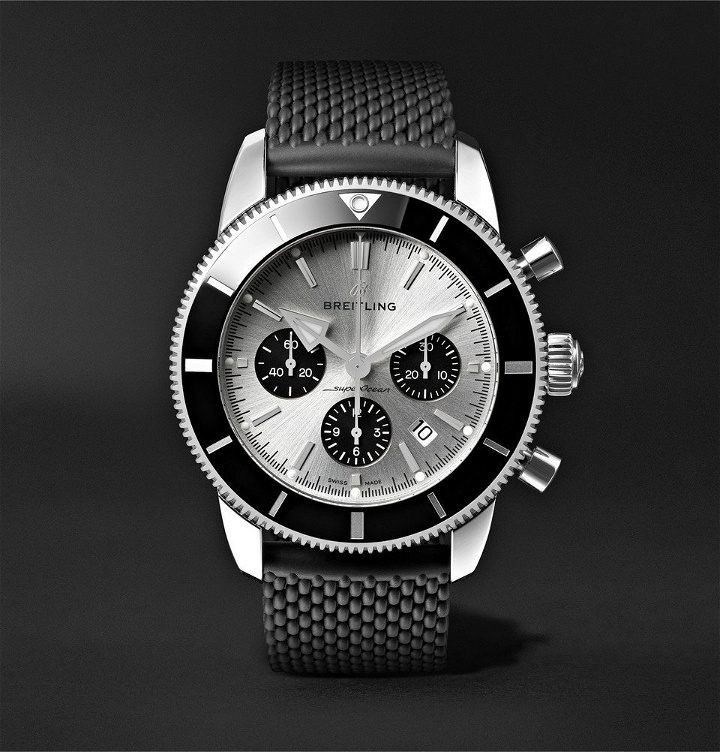 Photo: Breitling - Superocean Héritage II B01 Chronometer 44mm Stainless Steel and Rubber Watch - Silver