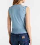 Dolce&Gabbana Floral silk sweater vest