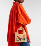 Loewe Paula's Ibiza Font Mini raffia tote bag